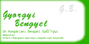 gyorgyi bengyel business card
